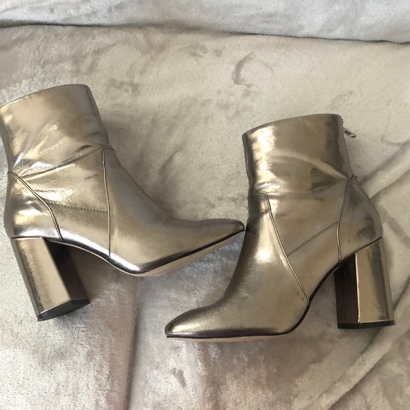 new look silver ankle boots